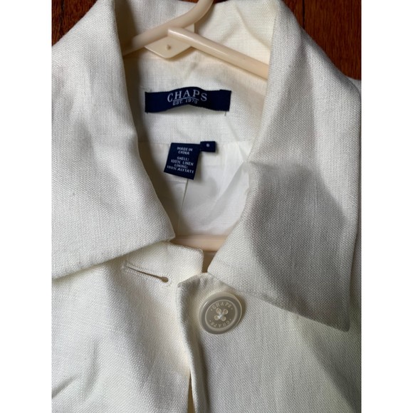 Chaps 100% Linen Women's Blazer Size 8 - Picture 2 of 3